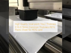 Alta calidad Vicat punto 74±2 espesor 0,10-0,76 mm espesor común PETG hoja de plástico para tarjeta PETG