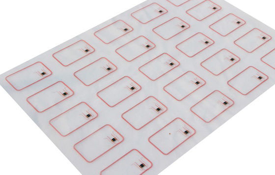 5x5 Pvc Rfid incrustación / hojas de prelam para tarjetas de Rfid producción F1108 TK4168 chip
