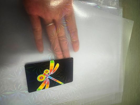 Revestimiento de holograma para tarjetas especiales / película láser / película revestida con PVC Ovelay / holograma láser