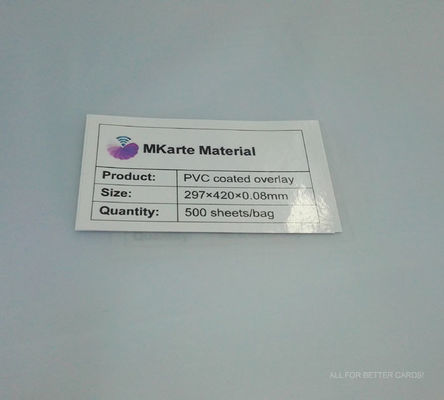 0.04-0.1mm espesor A3 o recubrimiento con recubrimiento de PVC personalizado MCO-W Alto punto de resistencia y resistencia a la tracción