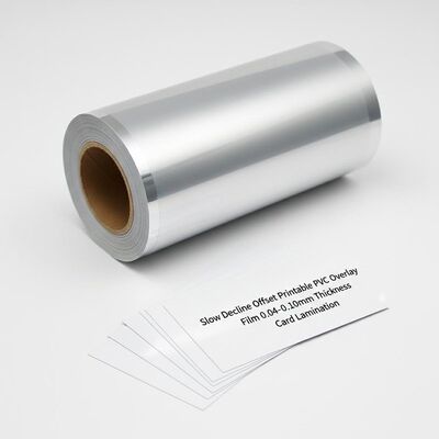 Película de superposición de PVC imprimible con compensación de declive lento, con un grosor de 0,04-0,10 mm para laminación de tarjetas