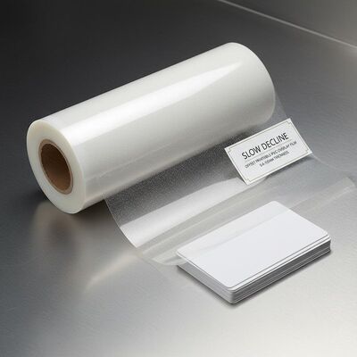 Película de superposición de PVC imprimible con compensación de declive lento, con un grosor de 0,04-0,10 mm para laminación de tarjetas