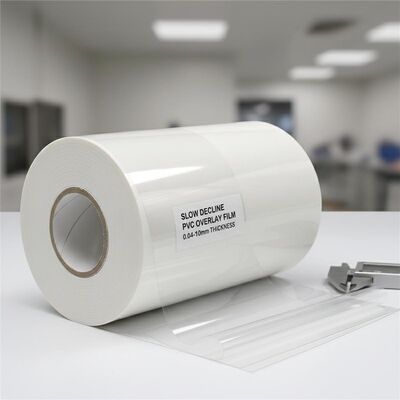 Película de superposición de PVC imprimible con compensación de declive lento, con un grosor de 0,04-0,10 mm para laminación de tarjetas