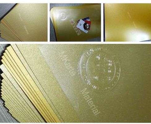 Color oro Digital que imprime las hojas del PVC para la laminación plástica de la tarjeta