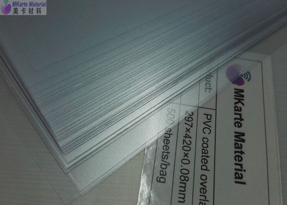 el PVC del tamaño A3 de 0.08m m cubrió la capa para el material del cuerpo de la tarjeta del PVC
