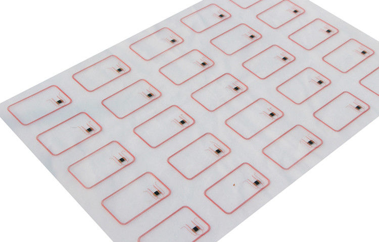 5x5 Pvc Rfid incrustación / hojas de prelam para tarjetas de Rfid producción F1108 TK4168 chip