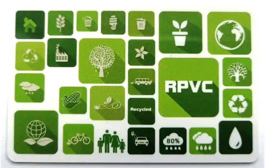 Hoja de plástico de PVC reciclable de color blanco de 0,3 mm ecológica para la producción de tarjetas Smat