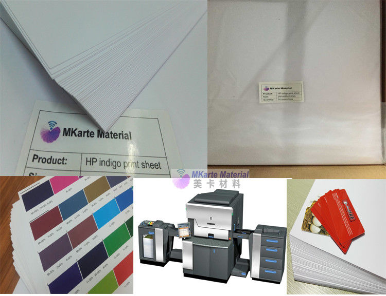 1.45±0.05g/Cm3 Densidad HP Indigo Impresión digital de un solo lado Hoja de PVC para soluciones de tarjetas de plástico