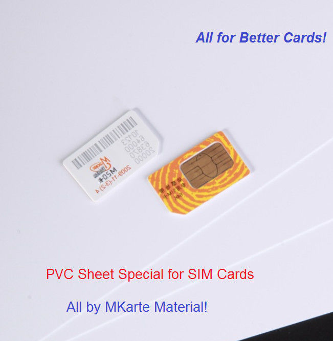 Hoja plástica especial del Pvc de los materiales de hoja para la producción del cuerpo de la tarjeta de SIM