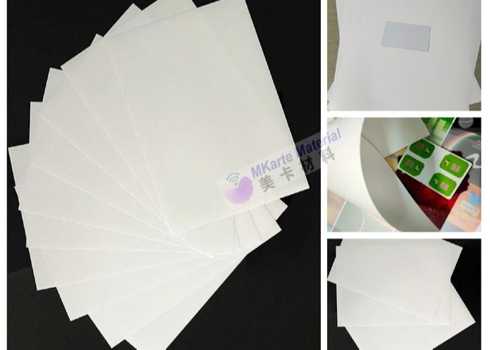 Hoja plástica de la base de la PC resistente a los choques de la impresión en offset para la tarjeta del plástico de la PC
