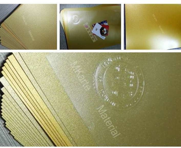 Color oro Digital que imprime las hojas del PVC para la laminación plástica de la tarjeta